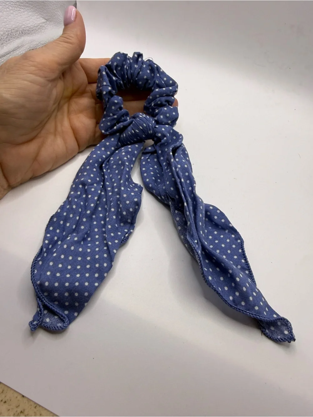 Madewell Set of 3 Women's Bow Scrunchie Hair Ties - Mustard, Blue, Mauve